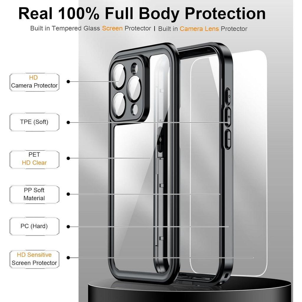 Entronix Case Compatible with iPhone 11 Pro Max - IP68 Waterproof Protection