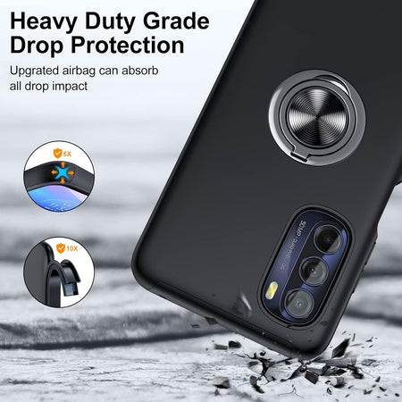 Entronix Case Designed for Motorola G Stylus 2023 Heavy Duty with Built-in Kickstand, Dual Layer Protection Rotating Holder Ring, Sturdy Case - Entro Retail