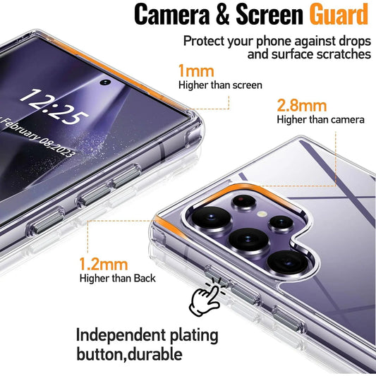 Entronix Case Compatible with Galaxy S25 Ultra - [Hard Back] Clear Cover - Entronix
