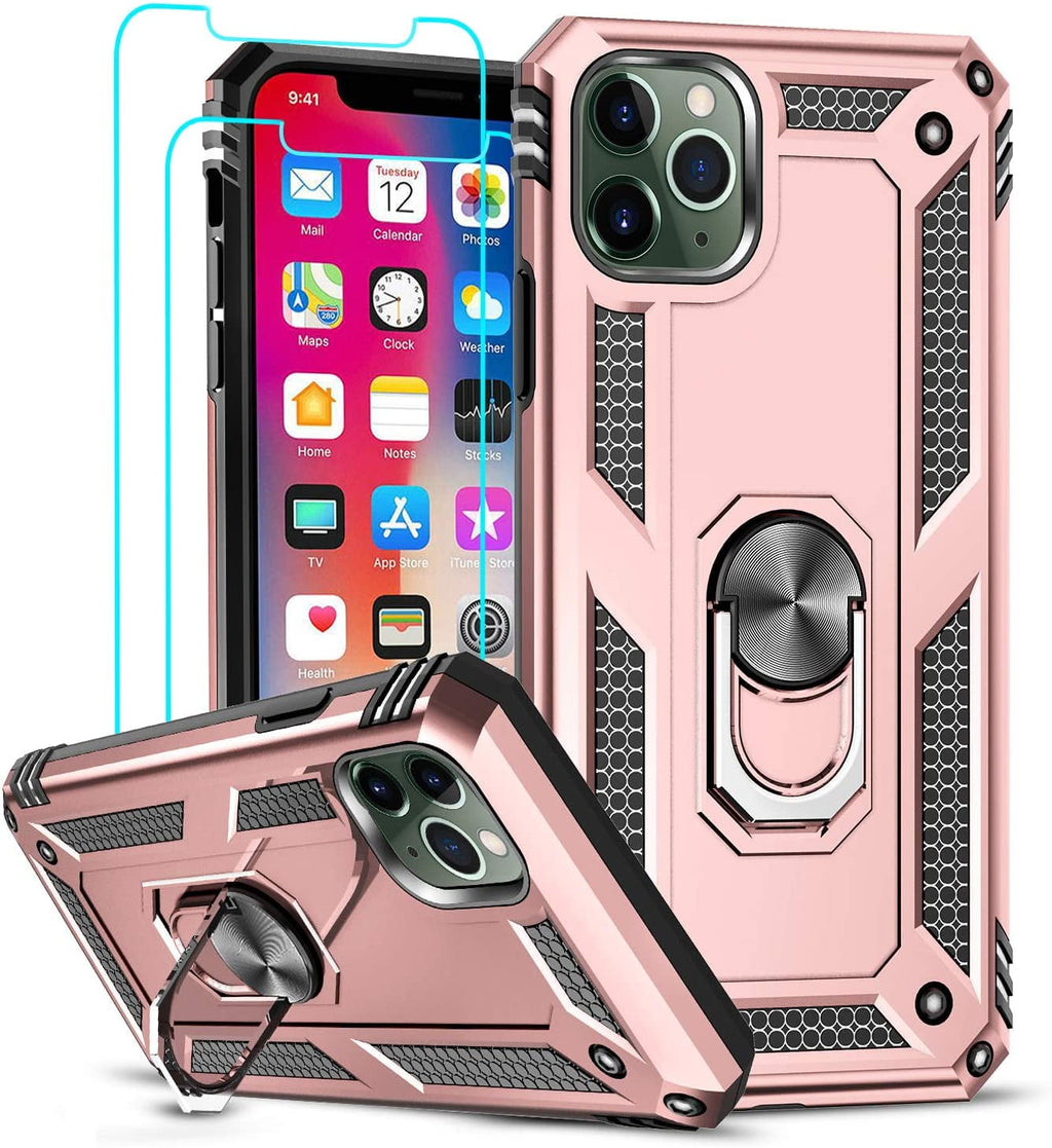 Entronix Apple iPhone 11 Pro Case - Guard Ring Holder & 2 Clear Screen Protectors - Entro Retail