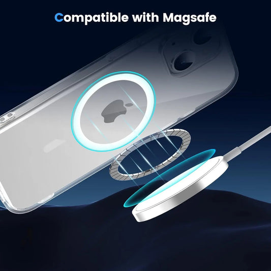 Entronix Bundle Compatible with iPhone 13 Mini - [Magnetic] Clear Case & 1 Clear Screen Protector - Entronix