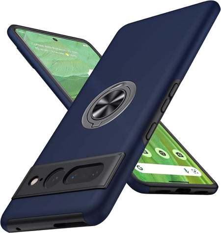 Entronix Case Designed for Google Pixel 7 Pro Heavy Duty with Built-in Kickstand, Dual Layer Protection Rotating Holder Ring, Sturdy Case - Entro Retail