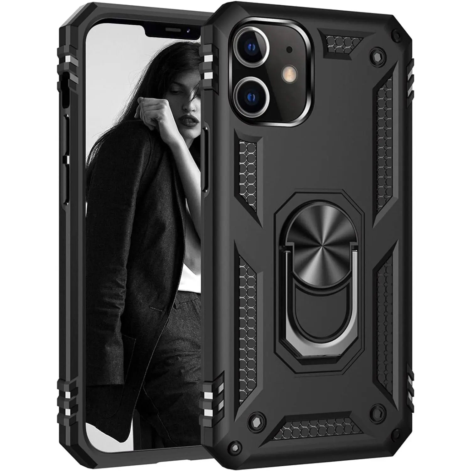 Entronix Apple iPhone 11 Case - Guard Ring Holder, Dual Layer Protection - Entro Retail