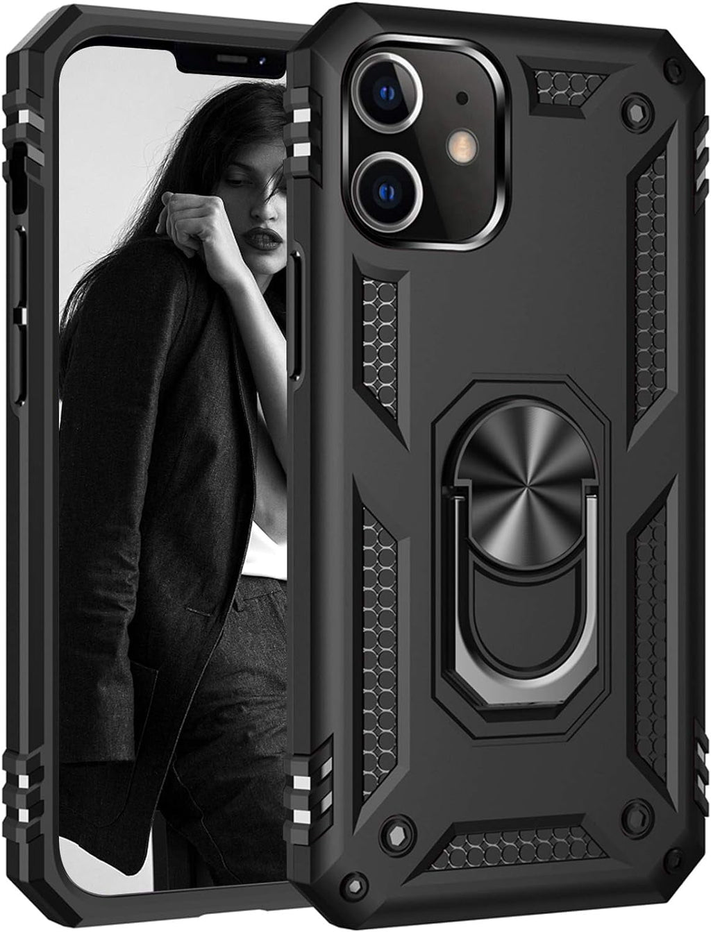 Entronix Apple iPhone 11 Case - Guard Ring Holder, Dual Layer Protection - Entro Retail