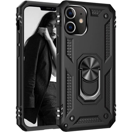 Entronix Apple iPhone 12 Case - Guard Ring Holder, Dual Layer Protection - Entro Retail