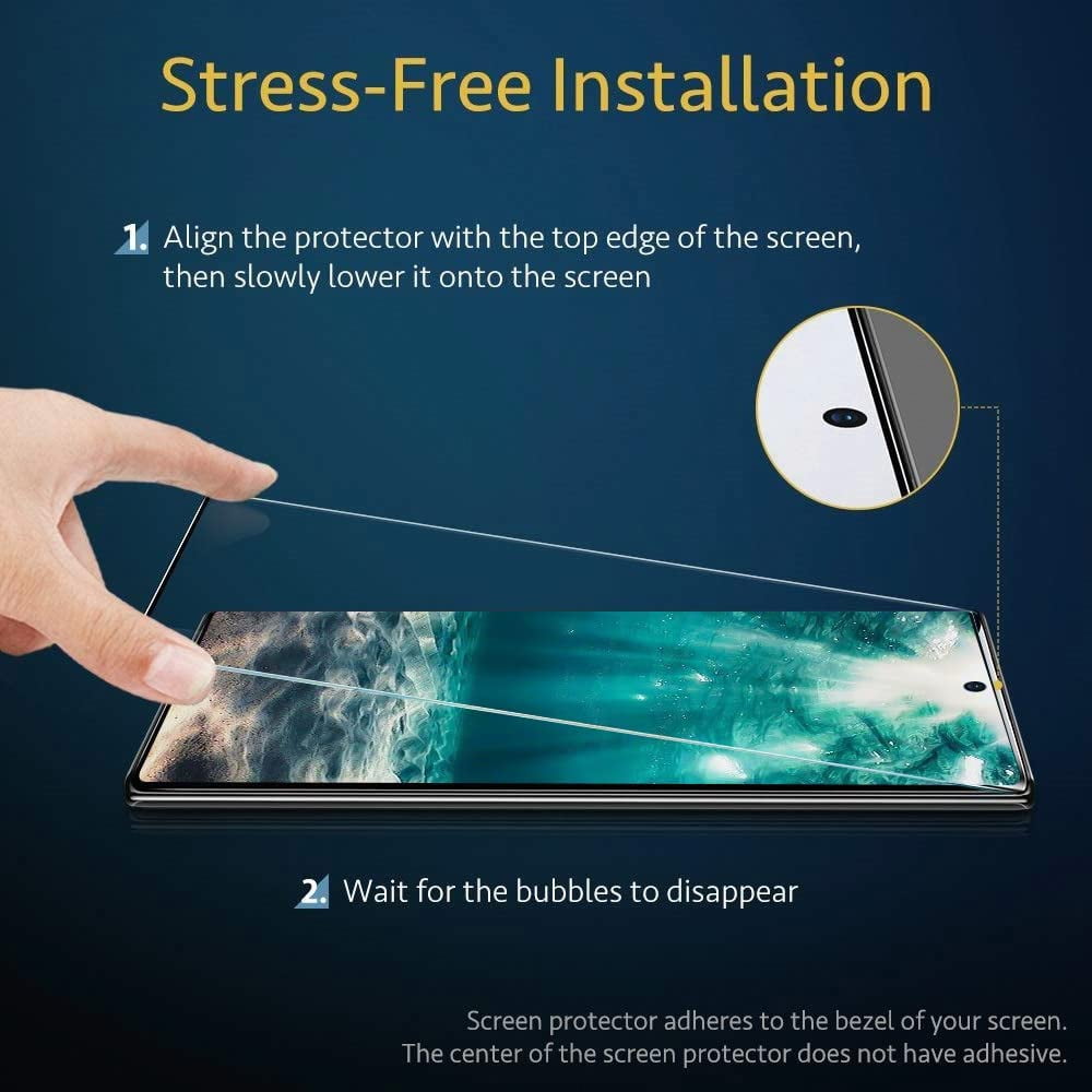 Entronix Clear Screen Protector & Camera Lens Protector Compatible with Galaxy Note 20 - 4-Piece Combo