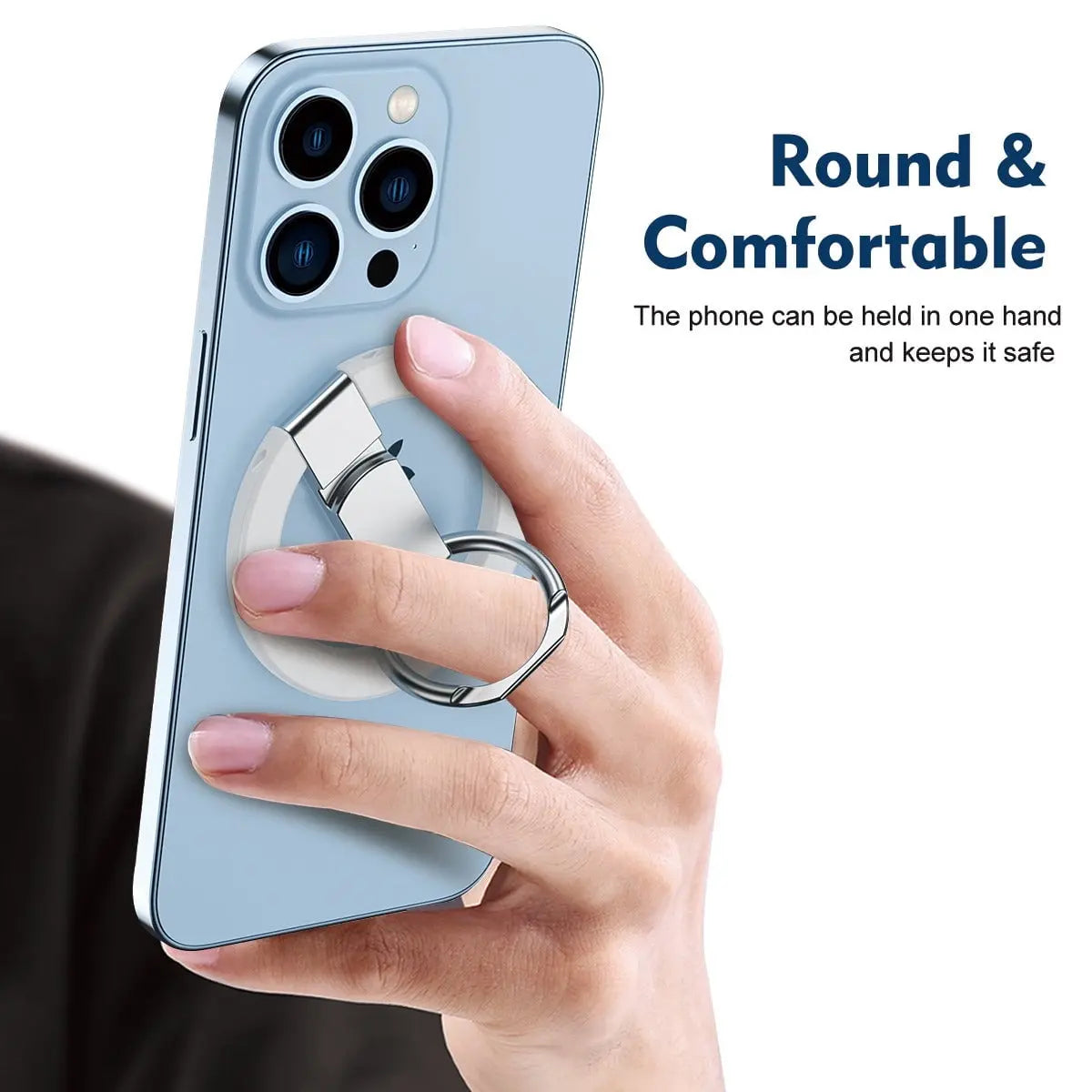 Entronix Magnetic Phone Grip – 360° Rotating Ring Holder Kickstand, Magnetic Grip Accessory Compatible with Magnetic Cases - Entronix