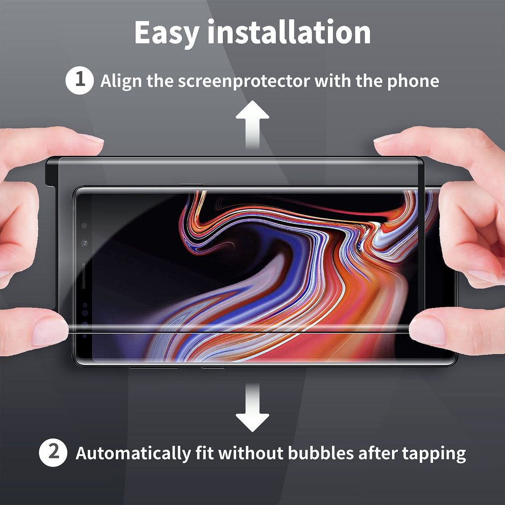 Entronix Clear Screen Protector Compatible with Galaxy Note 9 - 2-Piece Combo