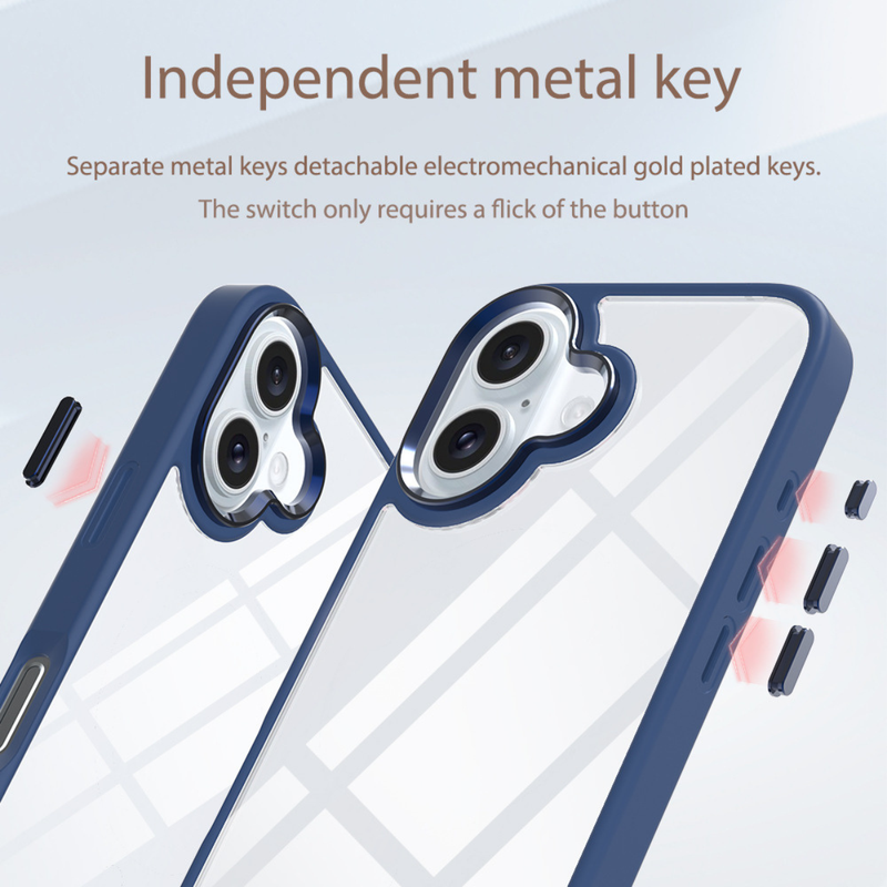 Entronix Case Compatible with iPhone 17 - [Clear Back] Impact Chrome Frame