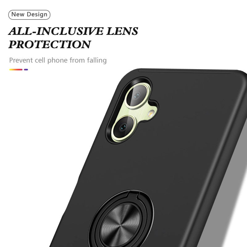 Entronix Bundle Compatible with Galaxy A06 - 360º Circular Ring Gripstand Case & 1 Clear Screen Protector