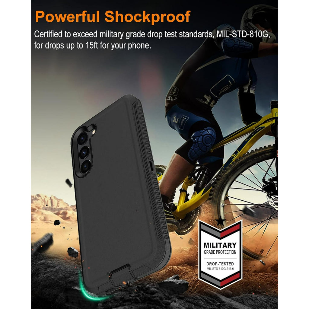 Entronix Bundle Compatible with Galaxy S25 Plus - Heavy Duty Case & 1 Clear Screen Protector