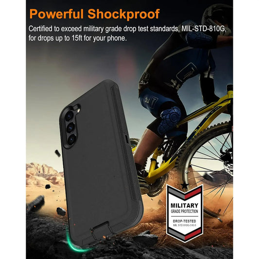 Entronix Bundle Compatible with Galaxy S25 Plus - Heavy Duty Case & 1 Clear Screen Protector - Entronix