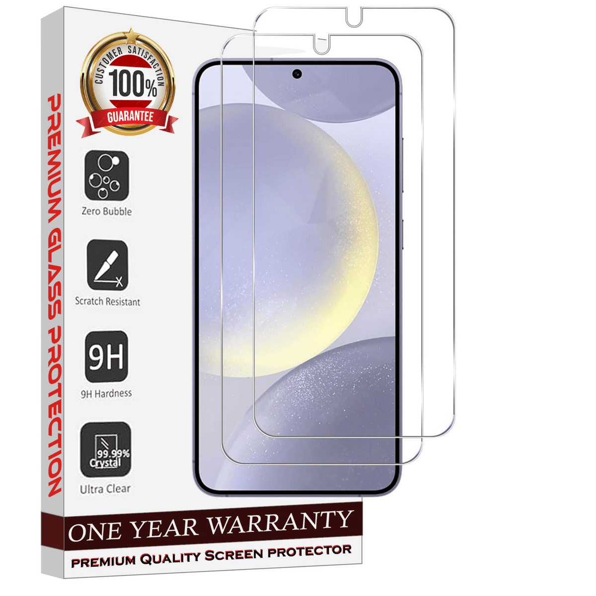 Entronix Case Tempered Glass Screen Protector Designed for Samsung Galaxy S23 Glass, Anti Scratch, Bubble Free with Easy Installation, Pack of 2 - Entro Retail