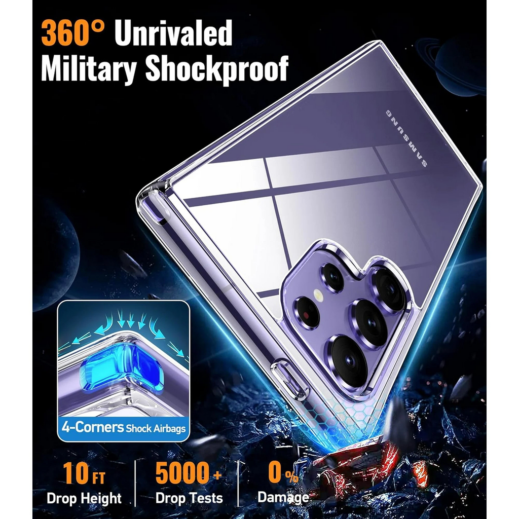 Entronix Case Compatible with Galaxy S25 Ultra - [Hard Back] Clear Cover