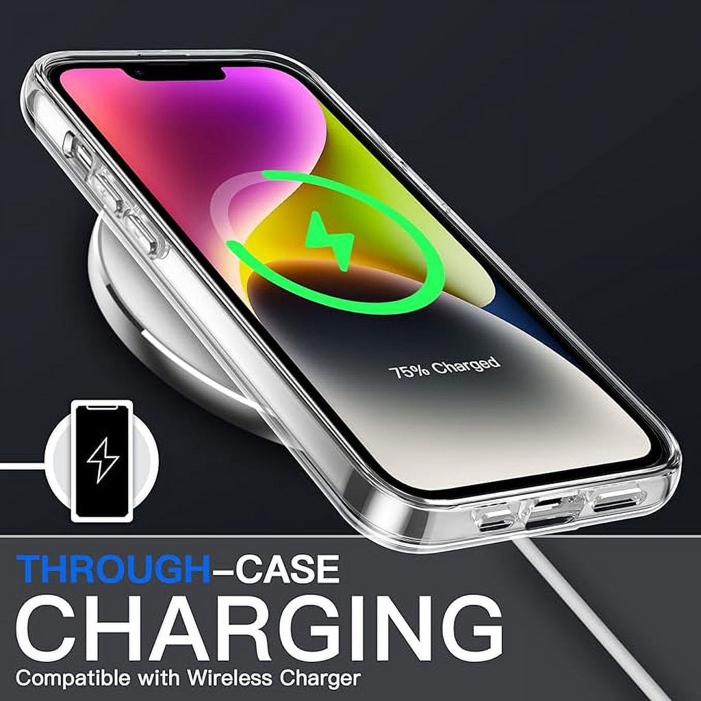 Entronix Case Compatible with iPhone 14 - [Hard Back] Slim Clear