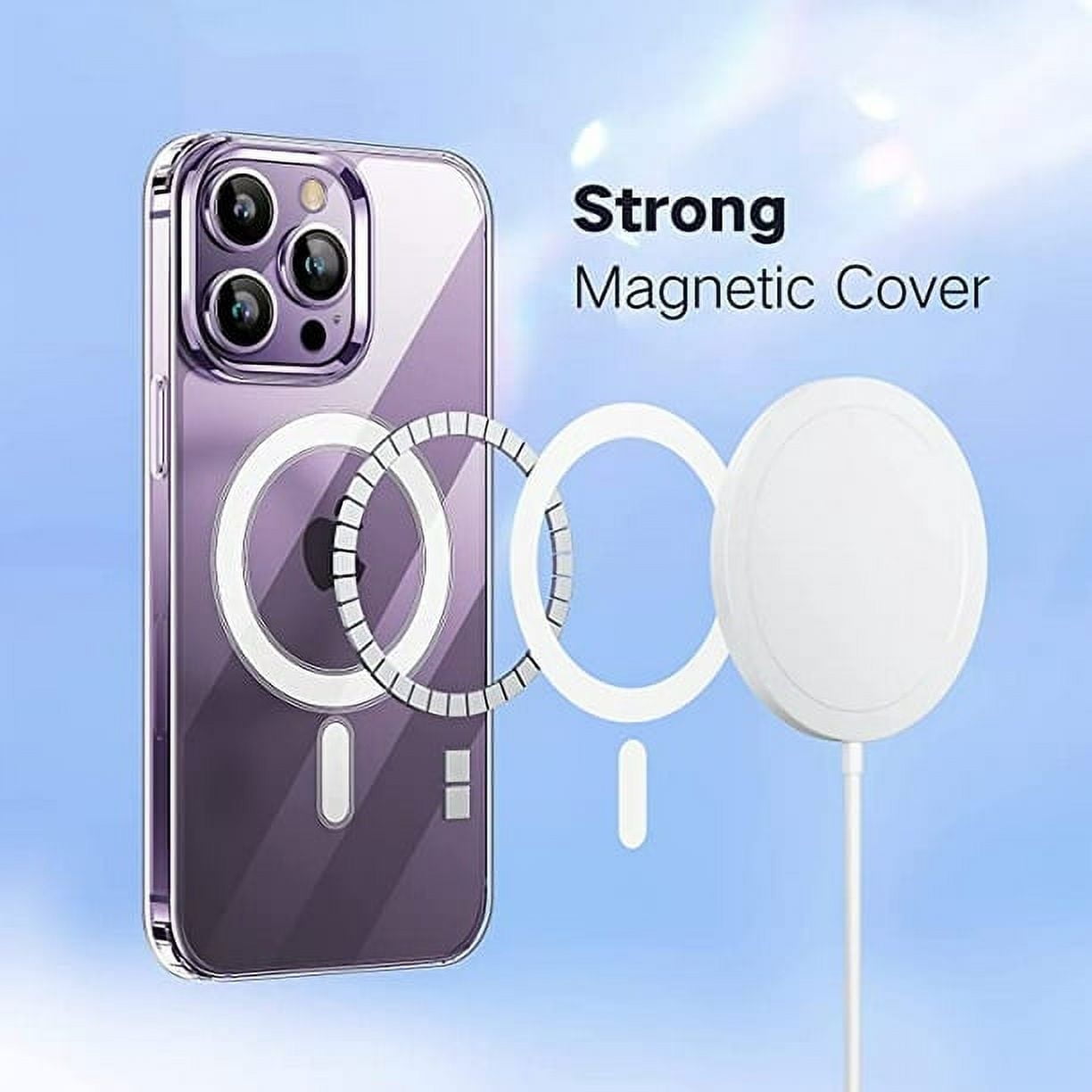 Entronix [Magnetic] Case Compatible with iPhone 16 Pro - [Hard Back] Slim Clear