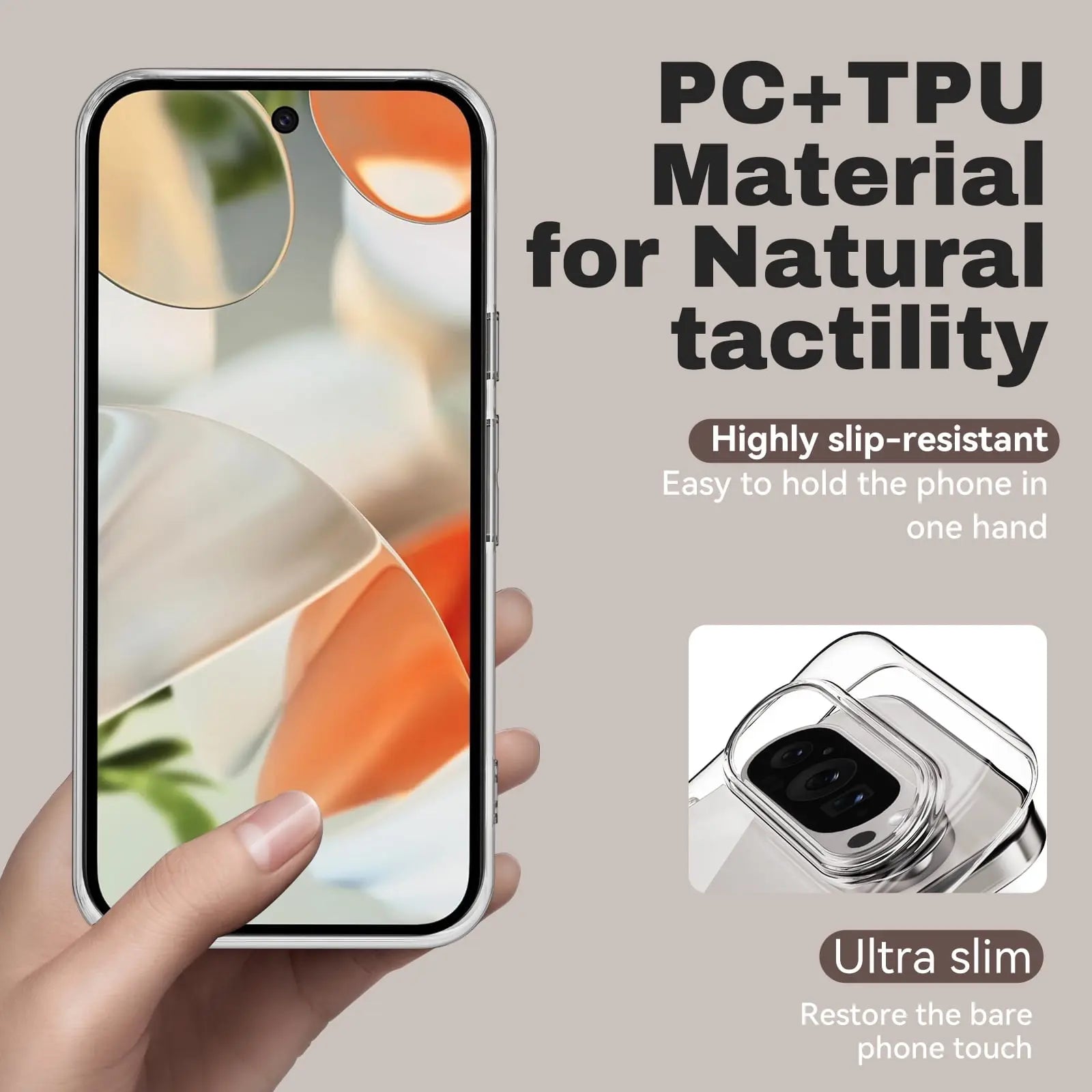 Entronix Bundle Compatible with Pixel 9 Pro XL - Clear Case & 2 Clear Screen Protectors - Entronix