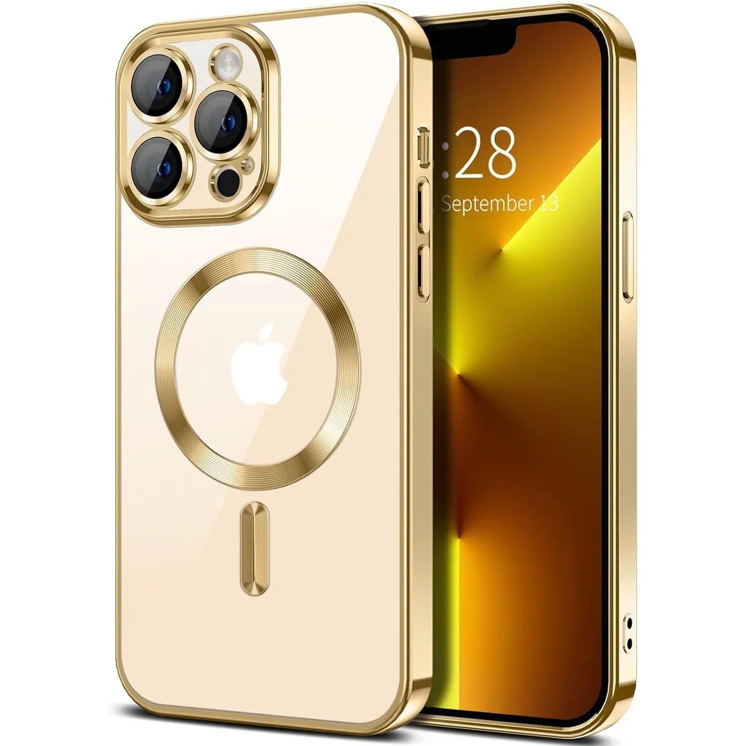 Entronix Case Transparent Case for Apple iPhone 13 Pro Max Clear Magnetic Case, [ Resistant] Slim Fit Shockproof Crystal Case Cover - Entro Retail