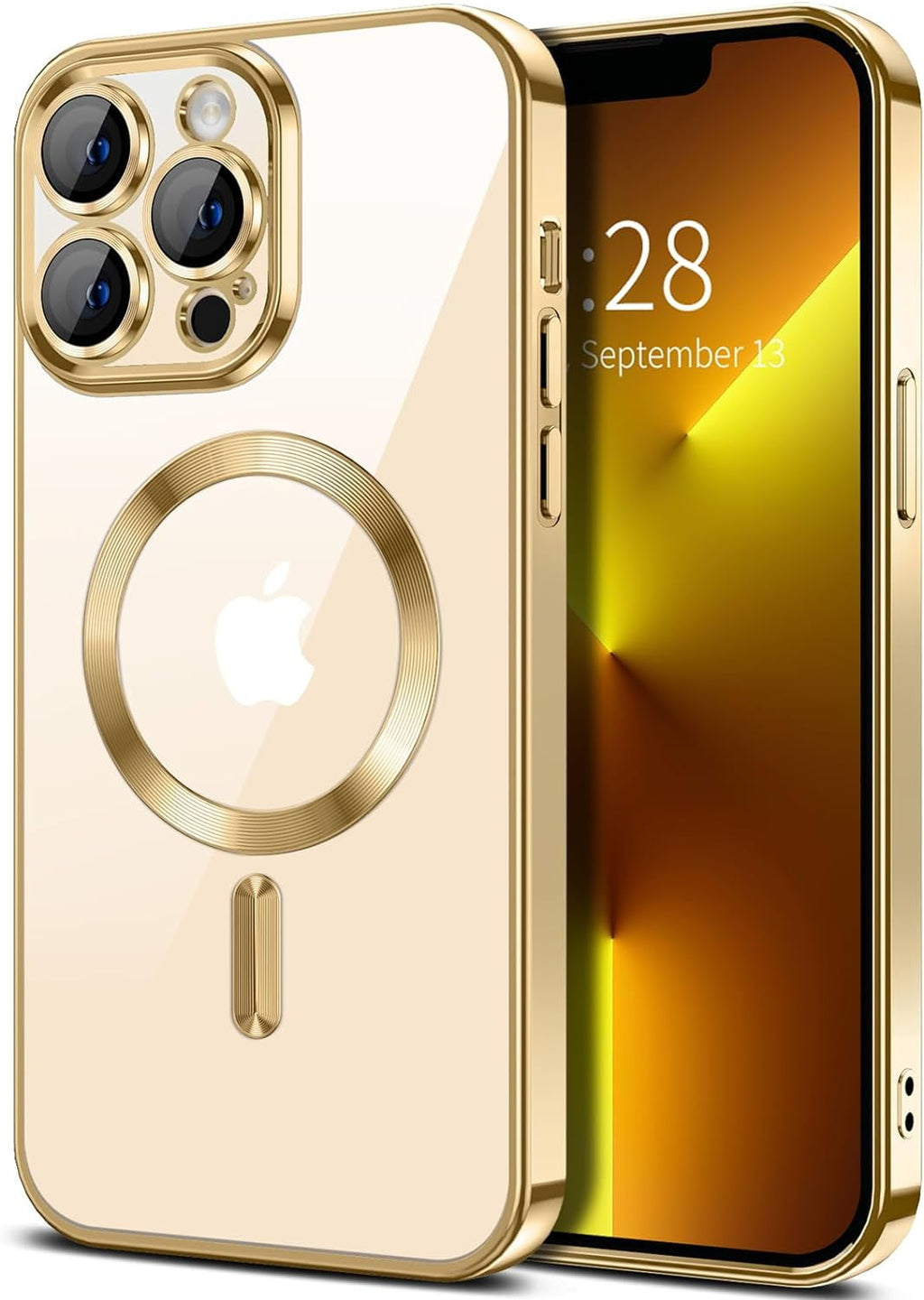 Entronix Case Transparent Case for Apple iPhone 13 Pro Clear Magnetic Case, [ Resistant] Slim Fit Shockproof Crystal Case Cover - Entro Retail