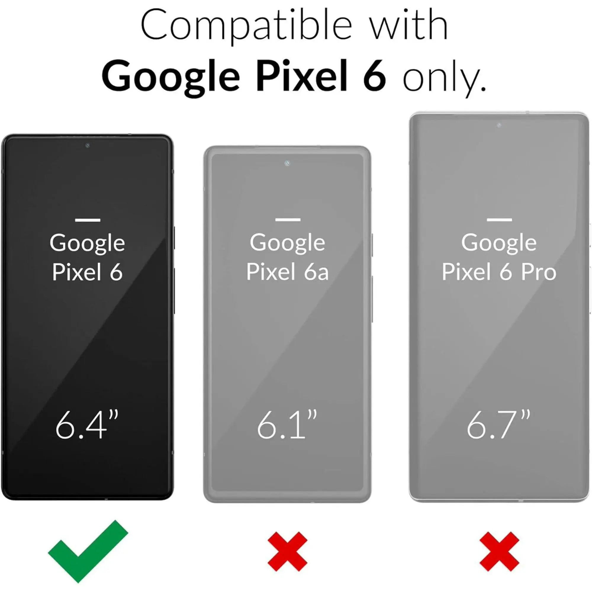 Entronix Bundle Compatible with Pixel 6a - Heavy Duty Case & 1 Clear Screen Protector - Entronix