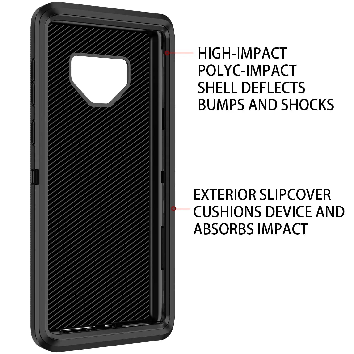 Entronix Bundle Compatible with Galaxy Note 9 - Heavy Duty Case & 1 Clear Screen Protector - Entronix