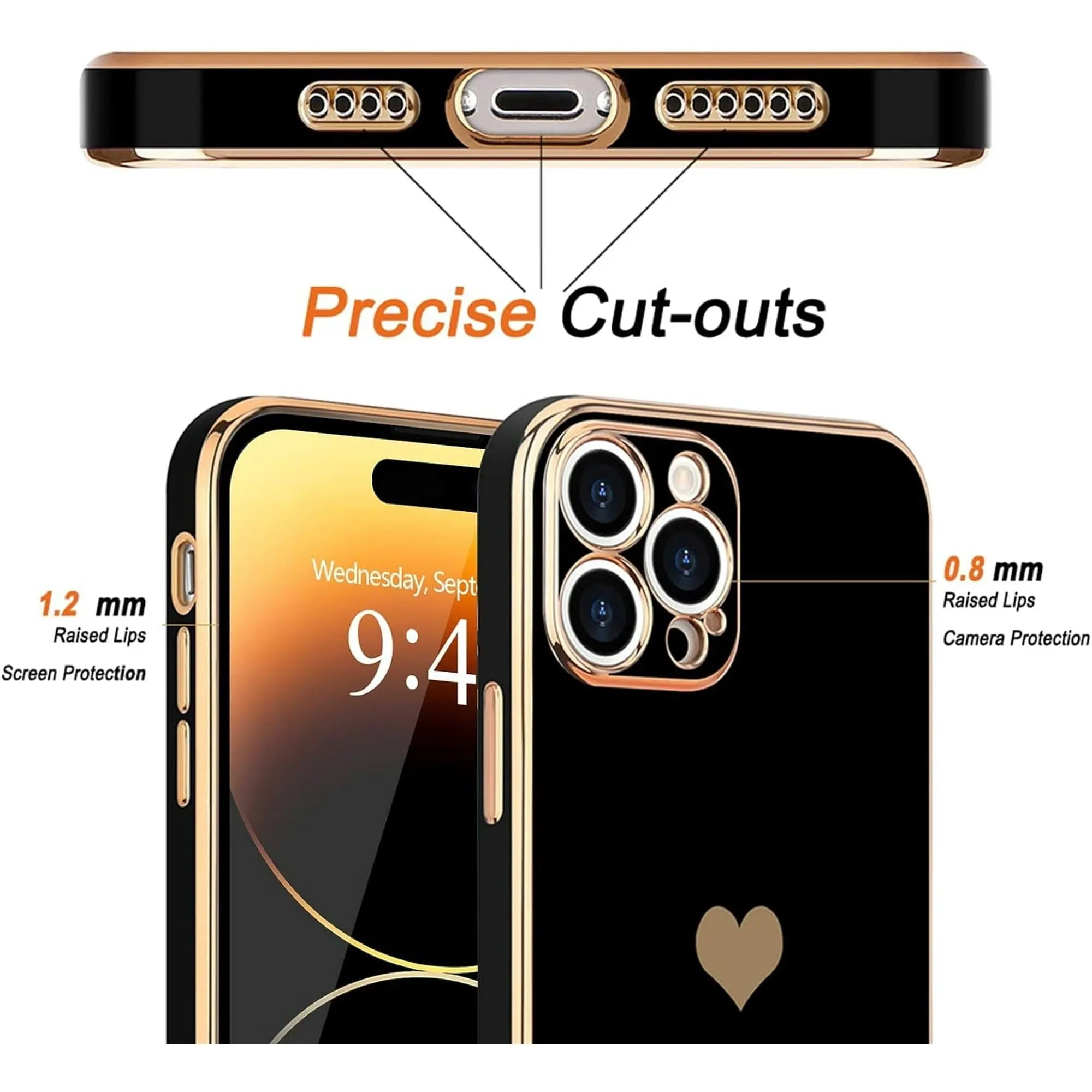 Entronix Apple iPhone 16 Plus Heart Case - [Smile Everyday] Luxury Heart - Entro Retail