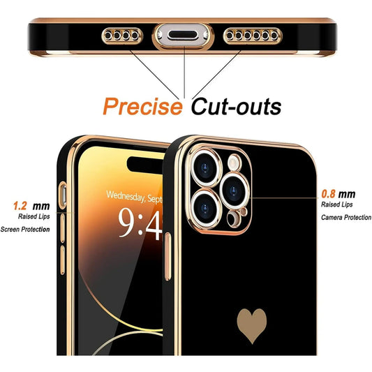 Entronix Apple iPhone 16 Plus Heart Case - [Smile Everyday] Luxury Heart - Entro Retail