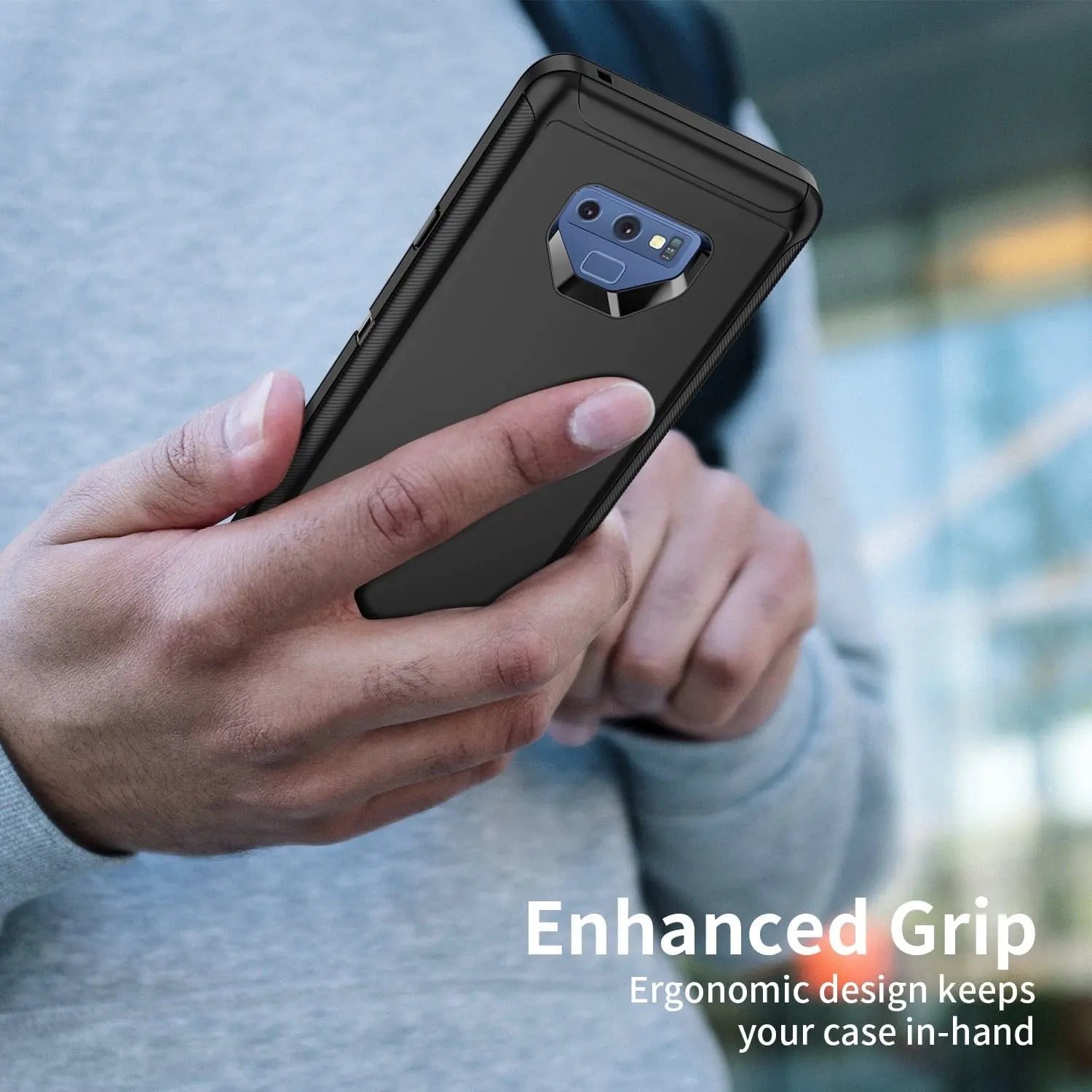 Entronix Bundle Compatible with Galaxy Note 9 - Heavy Duty Case & 2 Clear Screen Protectors - Entronix