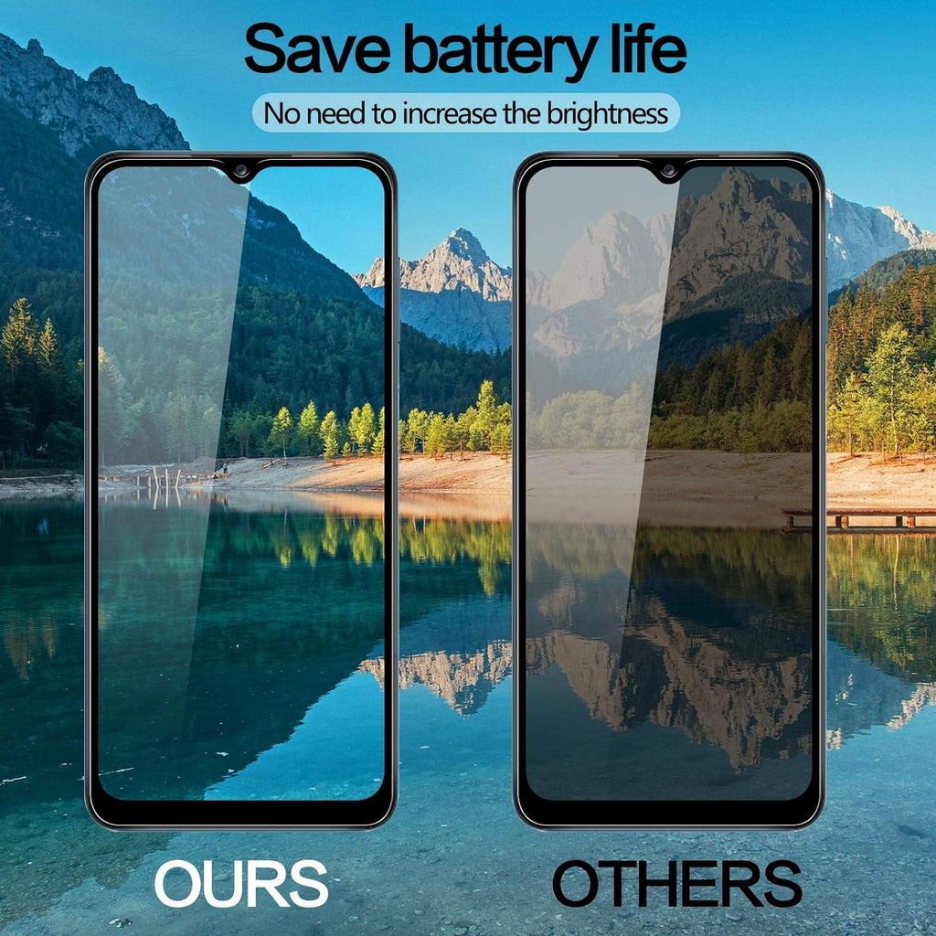 Entronix Anti-Spy Privacy Screen Protector Compatible with Galaxy A35 - 2-Piece Combo