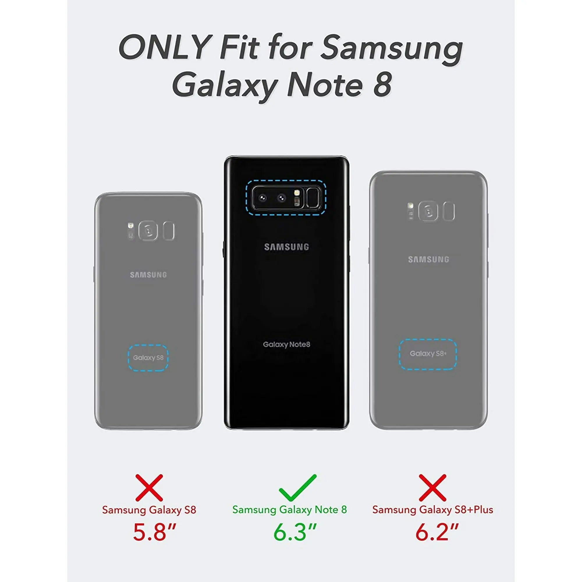 Entronix Bundle Compatible with Galaxy Note 8 - Heavy Duty Case & 1 Clear Screen Protector - Entronix