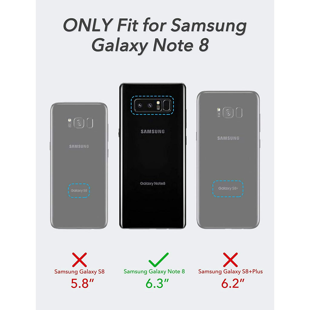 Entronix Bundle Compatible with Galaxy Note 8 - Heavy Duty Case & 1 Clear Screen Protector