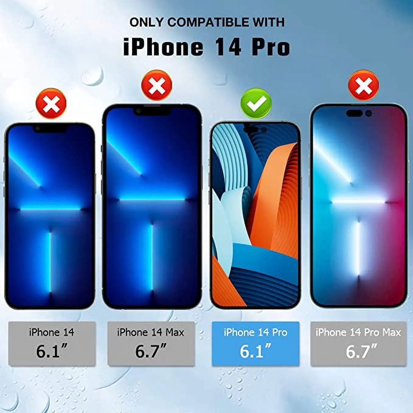 Entronix Anti-Spy Privacy Screen Protector Compatible with iPhone 14 Pro - 2-Piece Combo - Entronix