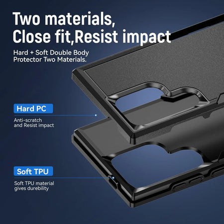 Entronix Case Compatible with Galaxy S24 Ultra - Soft-Touch Dual-Layer Sleek Cover - Entronix