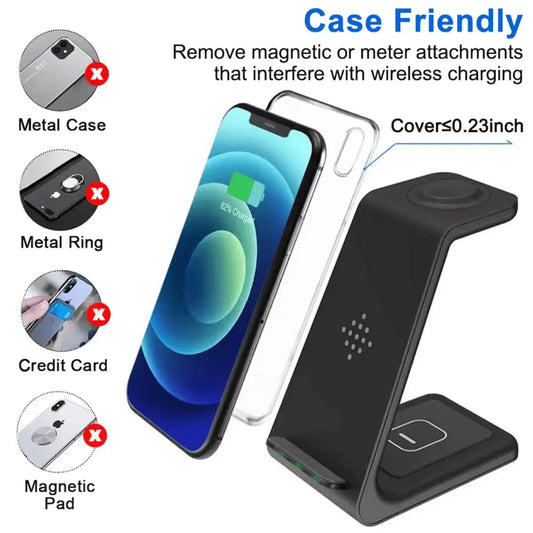 Entronix [3-in-1] Wireless Charging Dock - USB-C/iPhone/iWatch/AirPods - Entronix