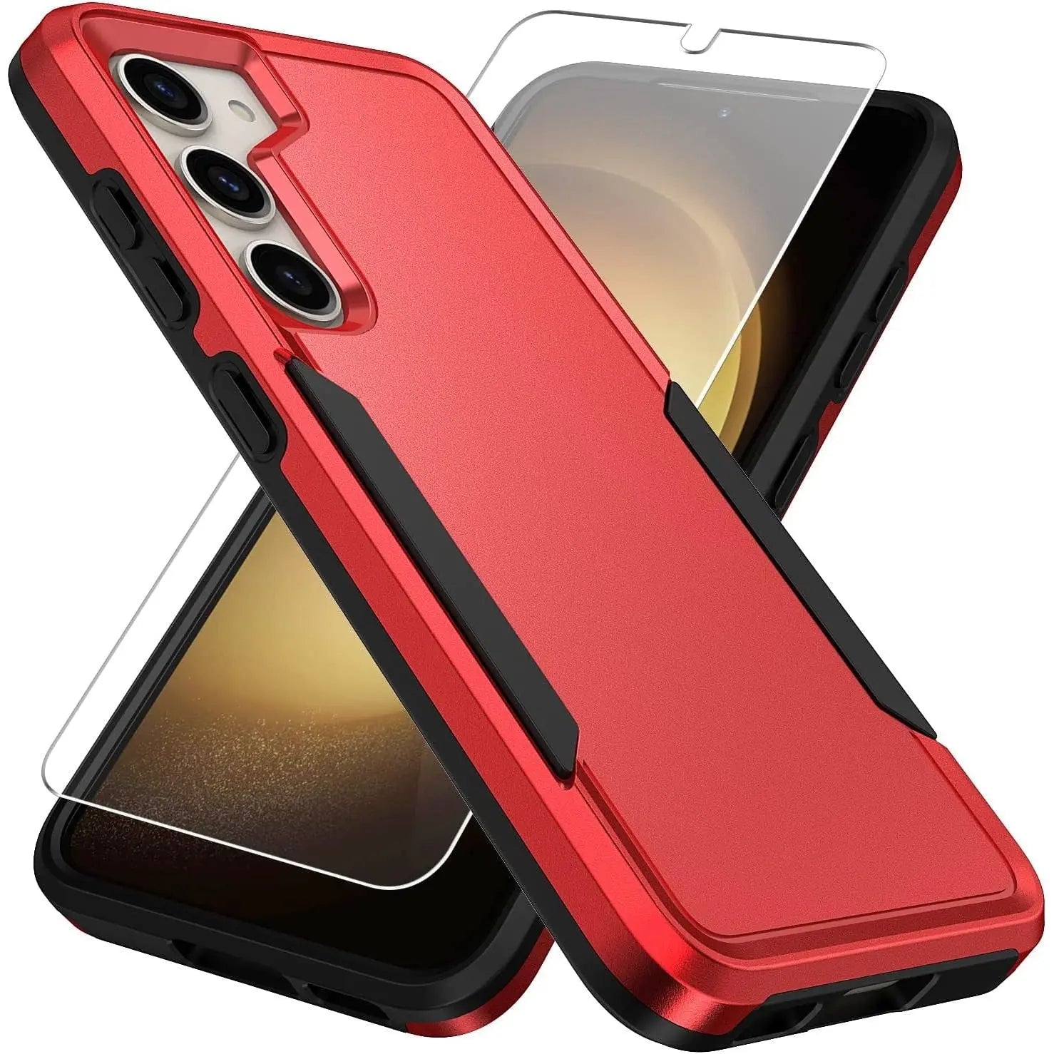 Entronix Heavy Duty Case Designed for Samsung Galaxy A25 Case with 1Pc Tempered Glass Screen Protector, Shockproof Dropproof Anti-Scratch Case - Entro Retail