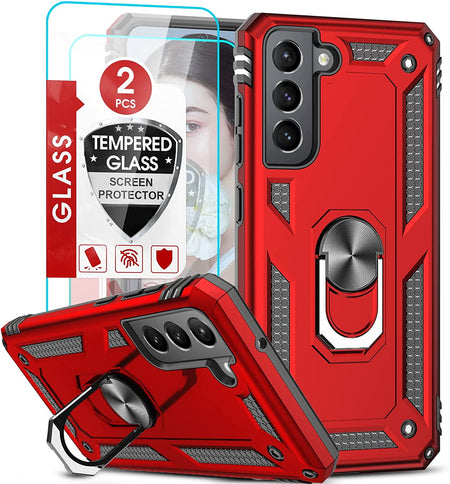 Entronix Samsung Galaxy S22 Plus Case - Guard Ring Holder & 2 Clear Screen Protectors - Entro Retail