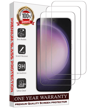 Entronix Case Tempered Glass Screen Protector Designed for Samsung Galaxy S24 Ultra Glass, Anti Scratch, Bubble Free with Easy Installation, Pack of 3 - Entro Retail