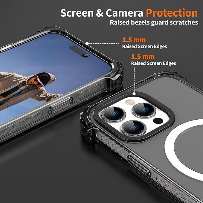 Entronix Apple iPhone 15 Pro/14 Pro [Magnetic-Compatible] Case - Bouncy Bumper, - Entronix