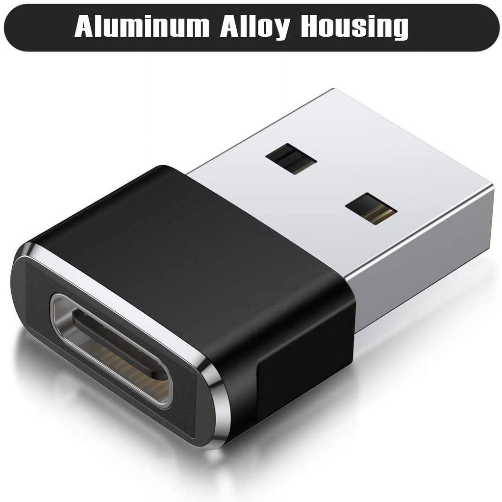 Entronix USB-A to USB-C Adapter - 2-Pack Converter for iPhone, Android, Tablets, and Laptops