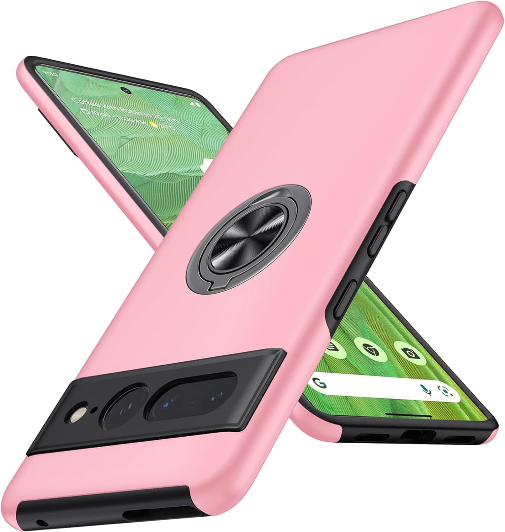 Entronix Case Designed for Google Pixel 7 Pro Heavy Duty with Built-in Kickstand, Dual Layer Protection Rotating Holder Ring, Sturdy Case - Entro Retail