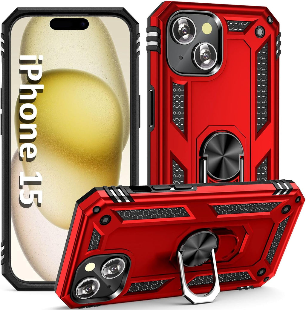 Entronix Apple iPhone 15 Case - Guard Ring Holder, Dual Layer Protection - Entro Retail
