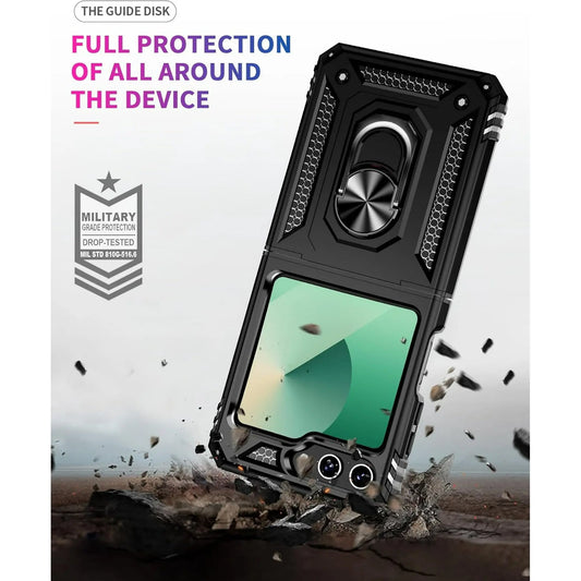 Entronix Samsung Galaxy Z Flip 6 Case - Guard Ring Holder, Dual Layer Protection - Entronix