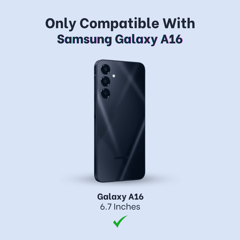 Entronix Bundle Compatible with Galaxy A16 - Soft-Touch Dual-Layer Case & 2 Clear Screen Protectors