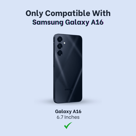 Entronix Bundle Compatible with Galaxy A16 - Soft-Touch Dual-Layer Case & 2 Clear Screen Protectors - Entronix