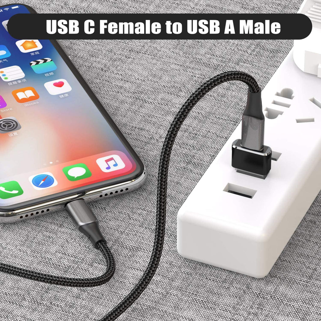 Entronix USB-A to USB-C Adapter - Converter for iPhone, Android, Tablets, and Laptops