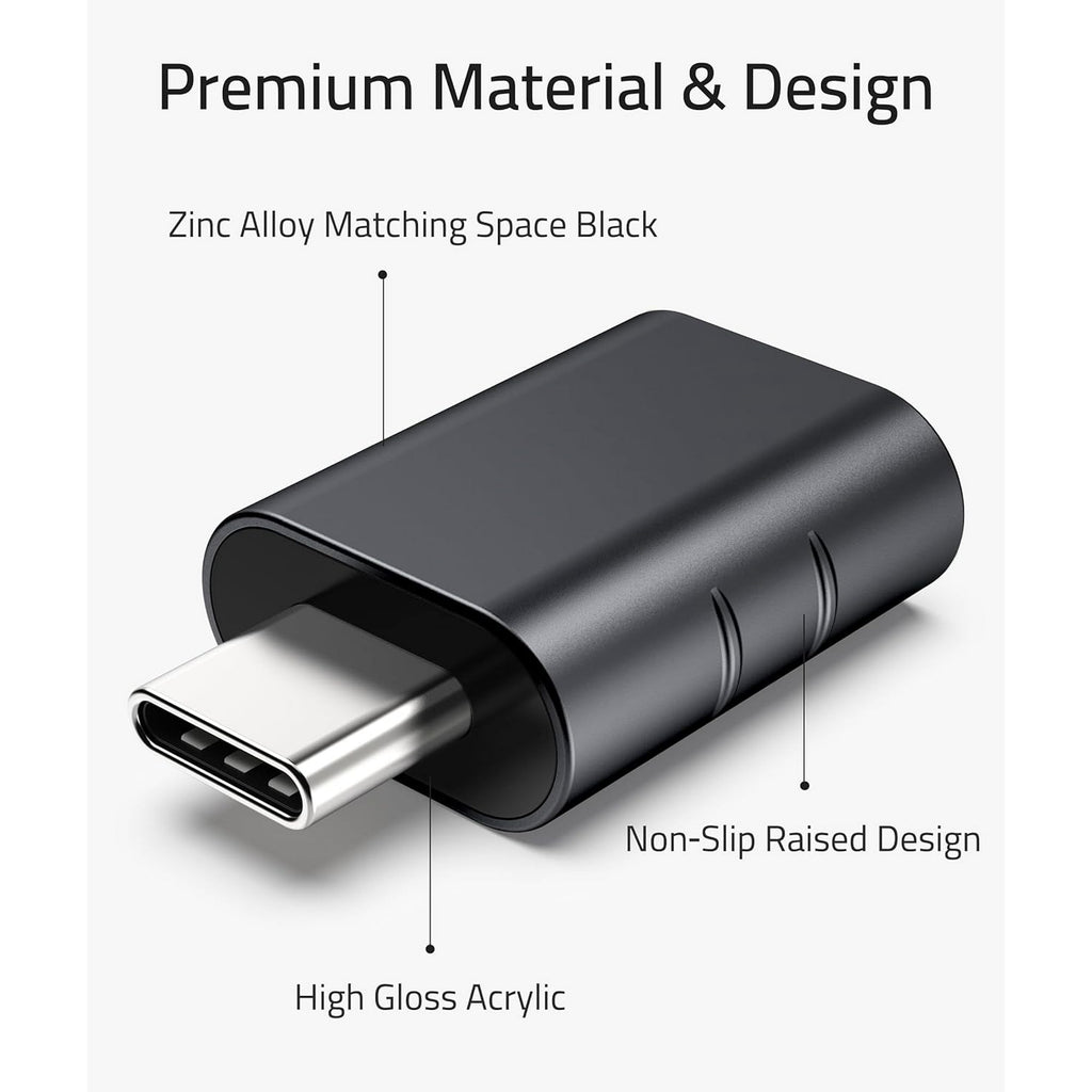 Entronix USB-C to USB-A Adapter - 3-Pack for USB Accessories on iPhone, MacBook, and More