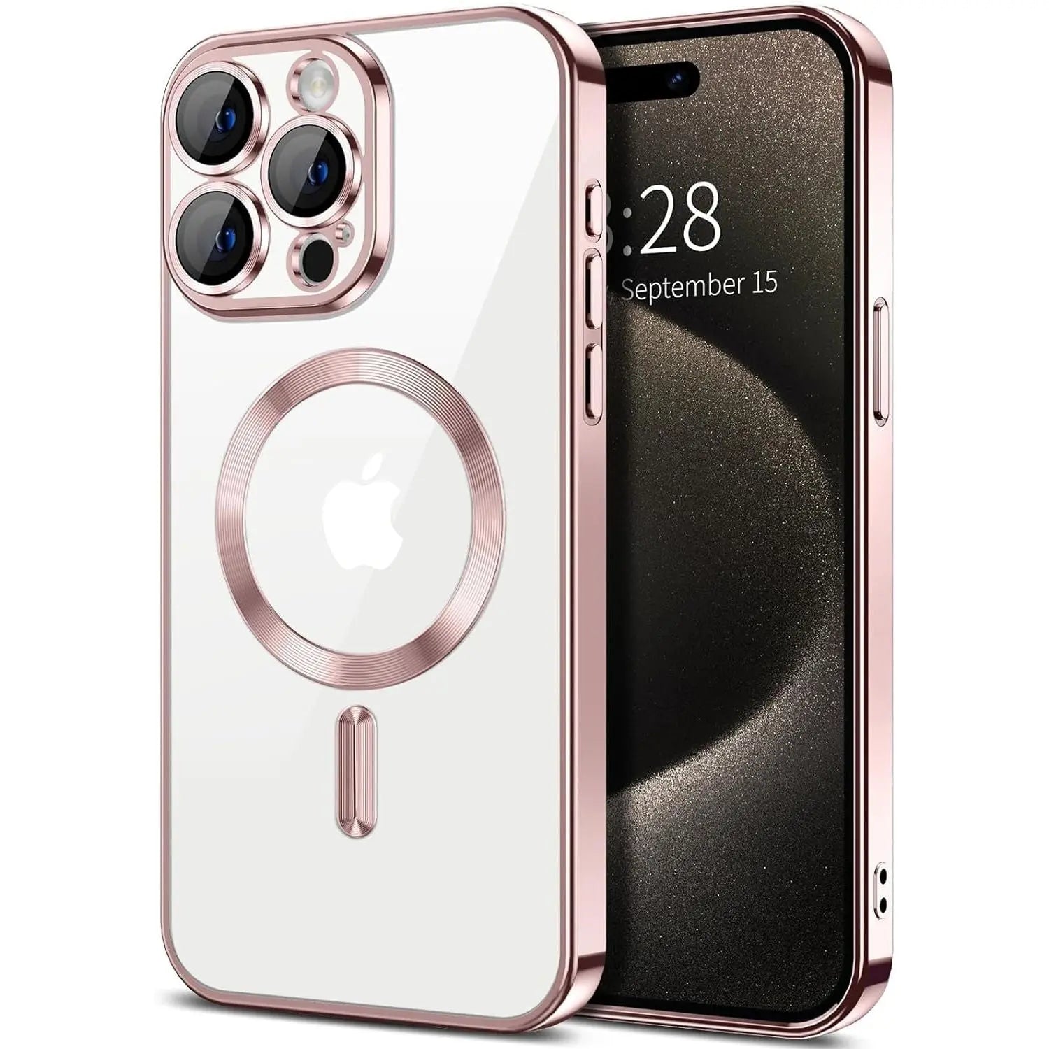 Entronix Case Transparent Case for Apple iPhone 15 Pro Max Clear Magnetic Case, [ Resistant] Slim Fit Shockproof Crystal Case Cover - Entro Retail