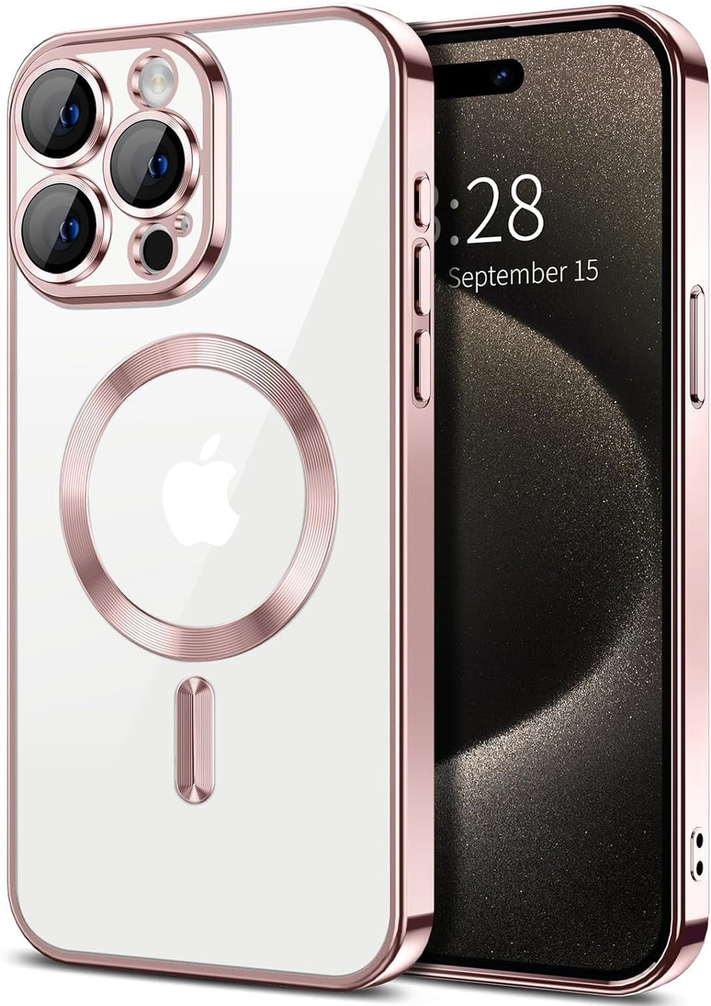 Entronix Case Transparent Case for Apple iPhone 15 Pro Max Clear Magnetic Case, [ Resistant] Slim Fit Shockproof Crystal Case Cover - Entro Retail