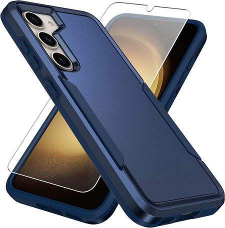 Entronix Heavy Duty Case Designed for Samsung Galaxy A13 Case with 1Pc Tempered Glass Screen Protector, Shockproof Dropproof Anti-Scratch Case - Entro Retail