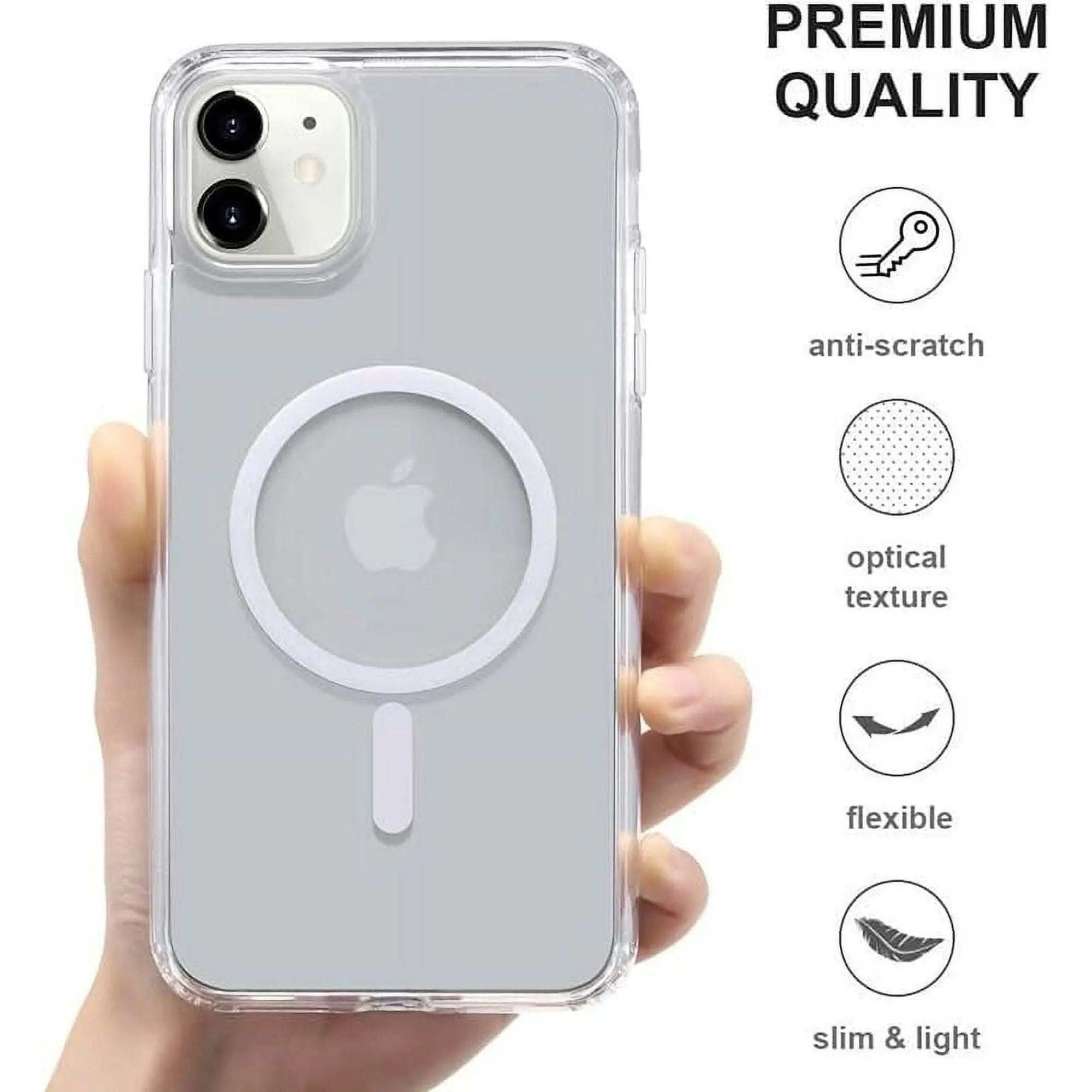 Entronix Apple iPhone 11 [Magnetic-Compatible] Crystal Clear Case - Sturdy - Entronix